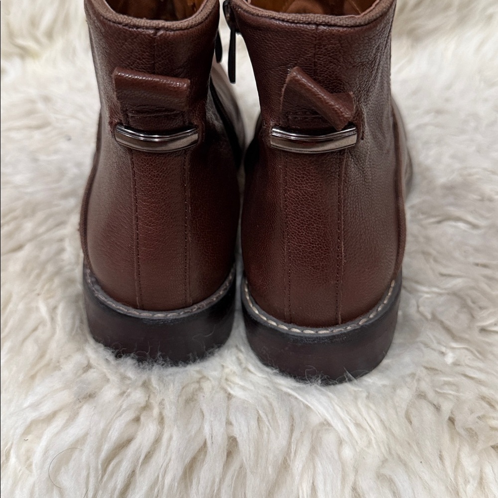 Franco Sarto Marcus ankle booties in brown leather Women’s Size 7.5 M - Picture 6 of 11